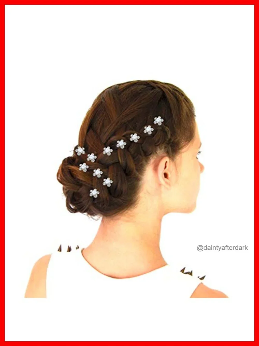 Wedding Hair Comb Rhinestone Pearl Hair Pins U Shaped Hair Accessories 24 Pack